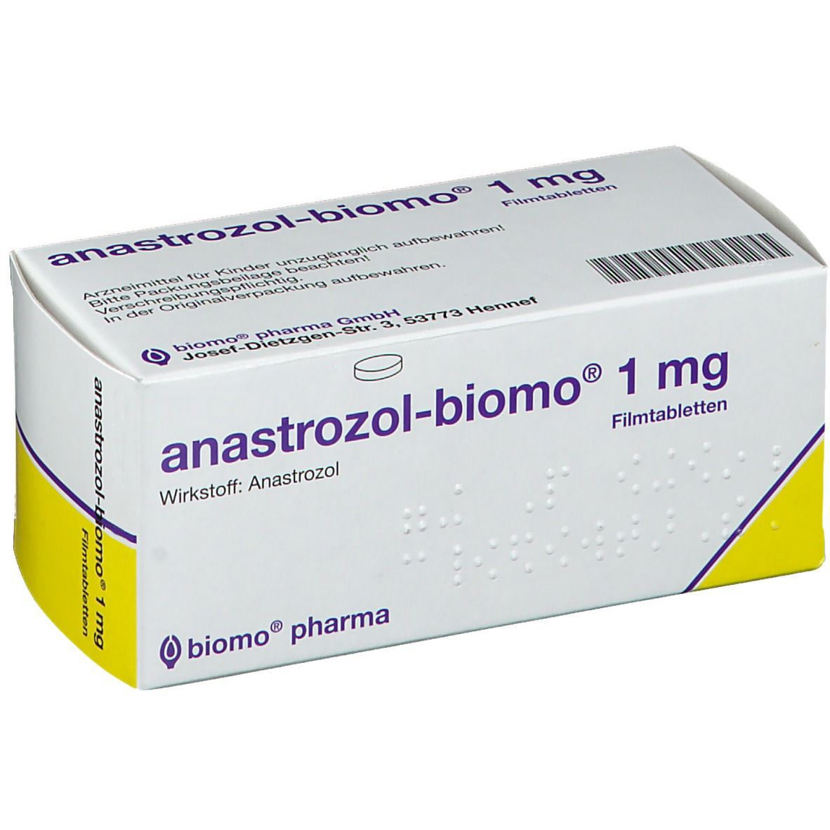 Anastrozol biomo 1 mg Filmtabletten